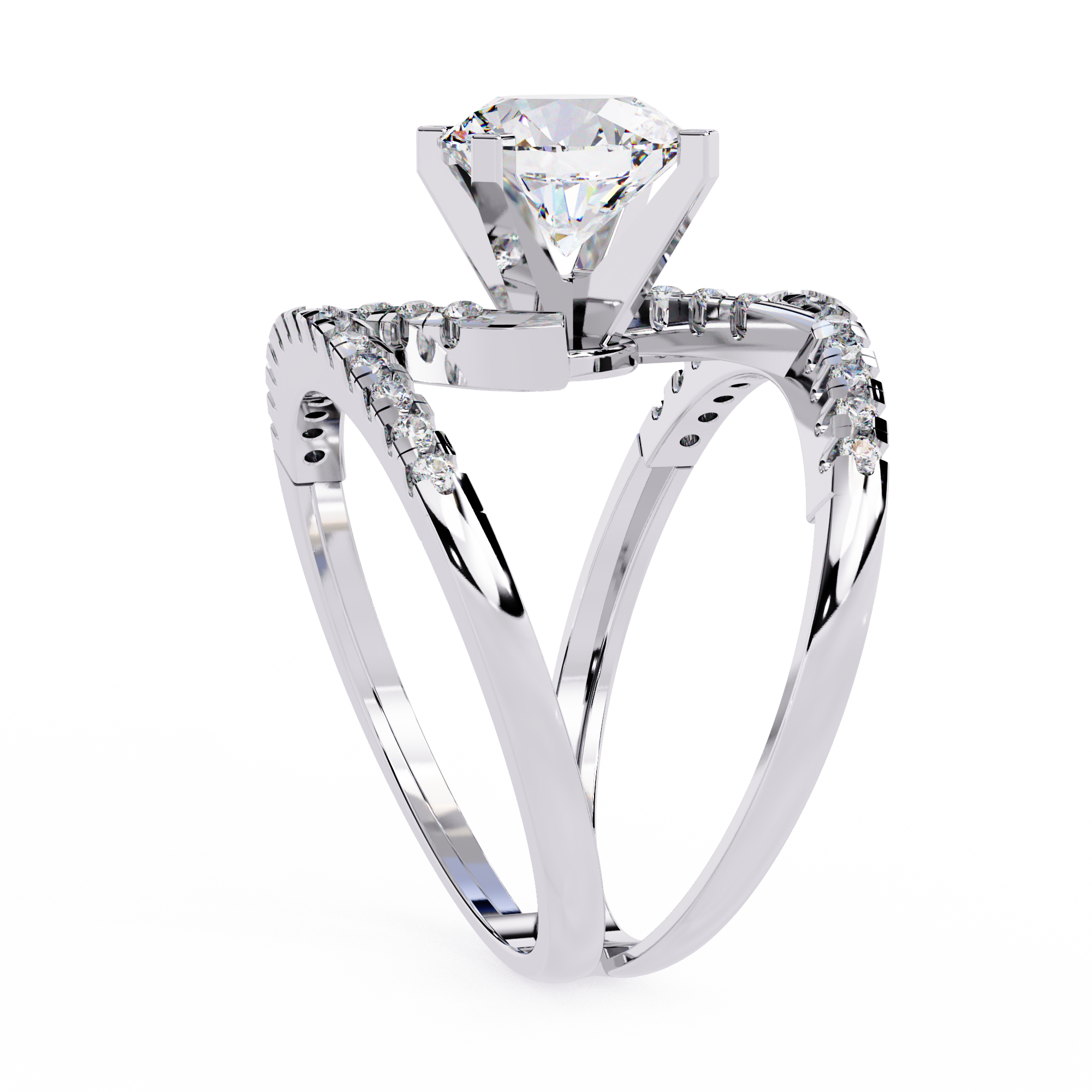 2.38 CT Pave Lab Grown Diamond Ring – 14K Yellow Gold